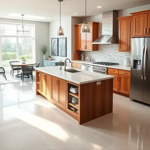 Renovated West Chester kitchen with granite countertops stainless steel appliances warm wood cabinets open layout bright natural light