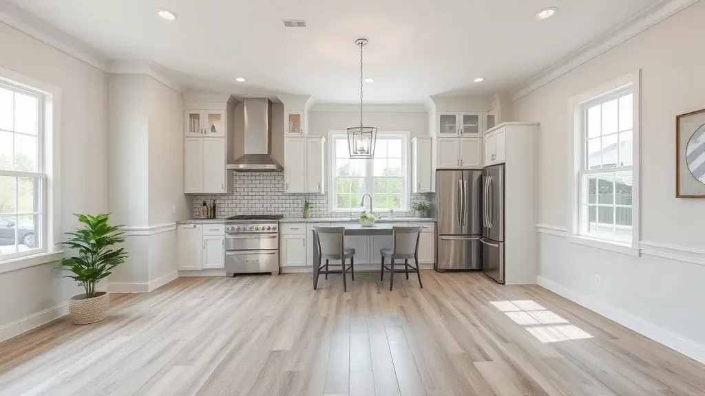 Modern kitchen remodeling in Vandalia, OH with sleek cabinets and stylish countertops.