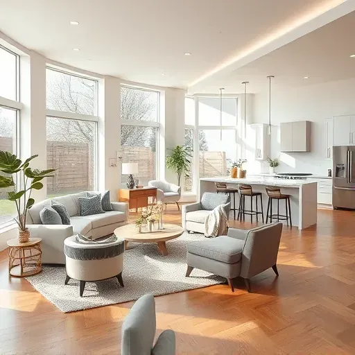 Beautifully remodeled interior in Glendale, OH featuring modern architecture, elegant furnishings, and natural light.