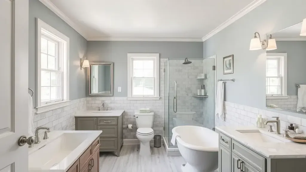 Bathroom remodeling projects showcasing modern designs in West Chester Township, OH.