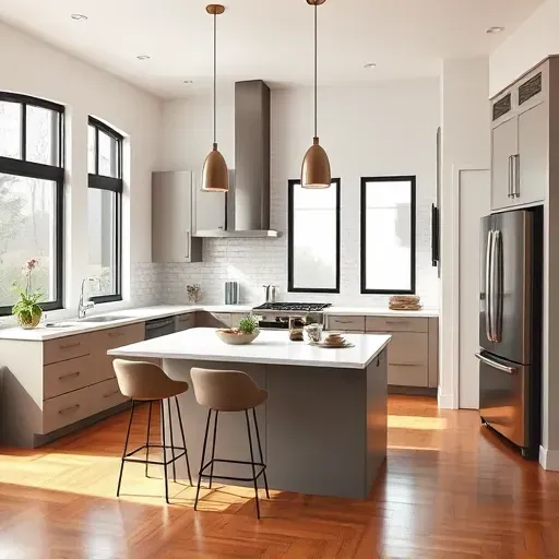 Freshly remodeled West Chester Township kitchen with modern cabinetry, quartz countertops, and stainless steel appliances.