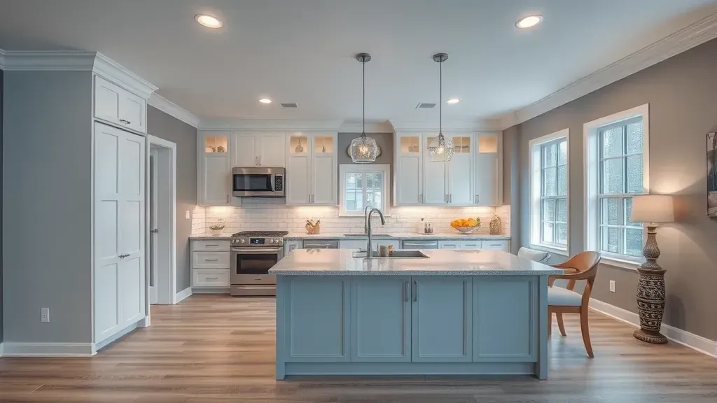 Remodeling in Norwood, OH showcasing a modern kitchen design with sleek cabinetry and updated appliances.