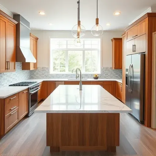 Remodeled kitchen in West Chester Township with quartz countertops, stainless steel appliances, and custom cabinetry.