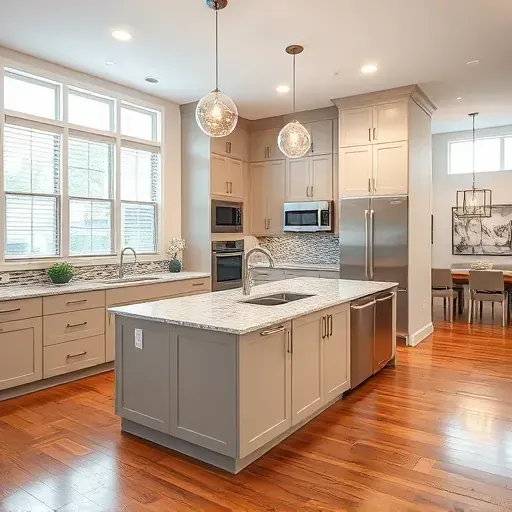 Completed kitchen remodel in West Chester Township OH featuring modern cabinetry, granite countertops, and stainless steel appliances.