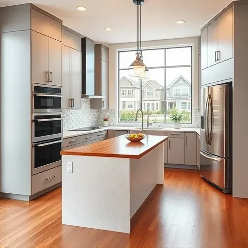 Recently renovated kitchen in West Chester Township, featuring modern cabinetry, quartz countertops, and elegant backsplash.