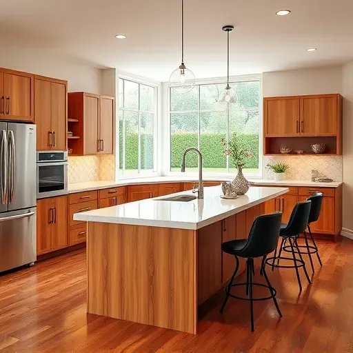 Modern kitchen remodeling in Hamilton, OH featuring sleek appliances, elegant cabinetry, and natural lighting.