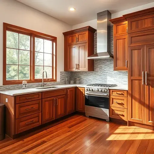 Stunning custom kitchen in West Chester Township with high-end wood cabinets granite countertops mosaic backsplash polished hardwood flooring and natural light