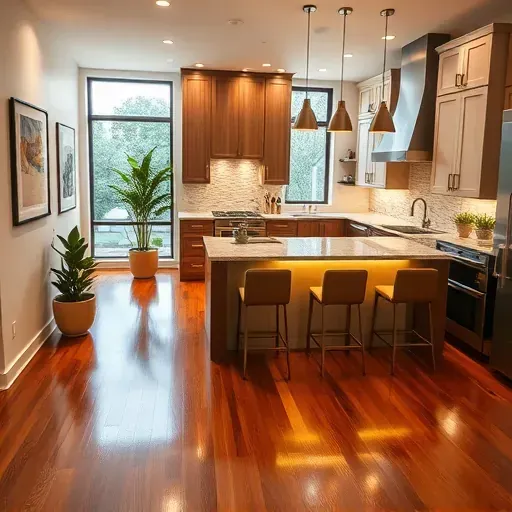 Modern kitchen remodel in Dayton OH featuring stainless steel appliances, quartz countertops, and custom cabinetry.