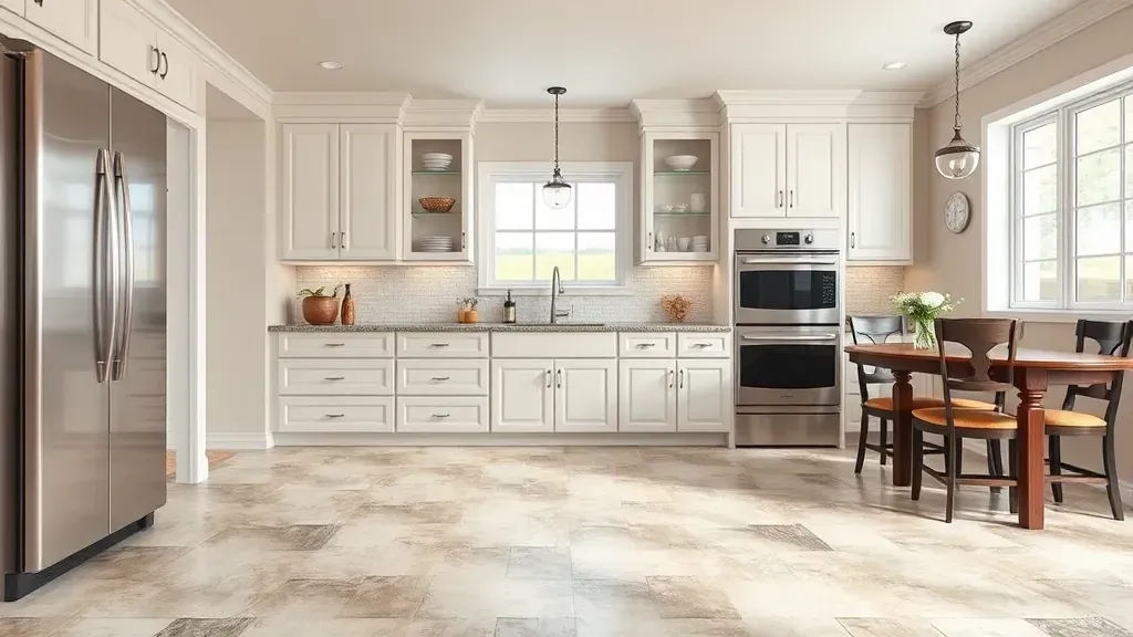 Tile kitchen flooring projects in West Chester Township, OH showcasing modern designs and vibrant colors