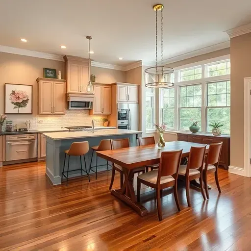Beautifully remodeled kitchen in Vandalia, OH featuring high-end appliances, sleek cabinetry, and elegant countertops.