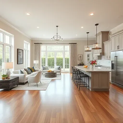 Modern Springdale, OH home interior featuring open-concept design, neutral tones, gourmet kitchen, and cozy living area.