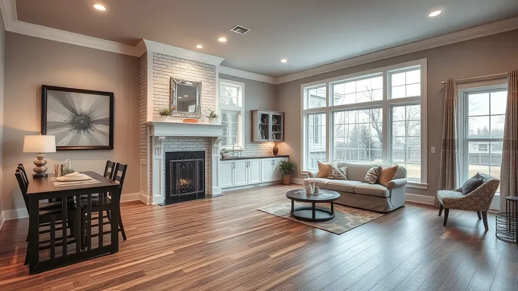 Remodeling in Symmes Township, OH showcasing modern kitchen design and open space layout.