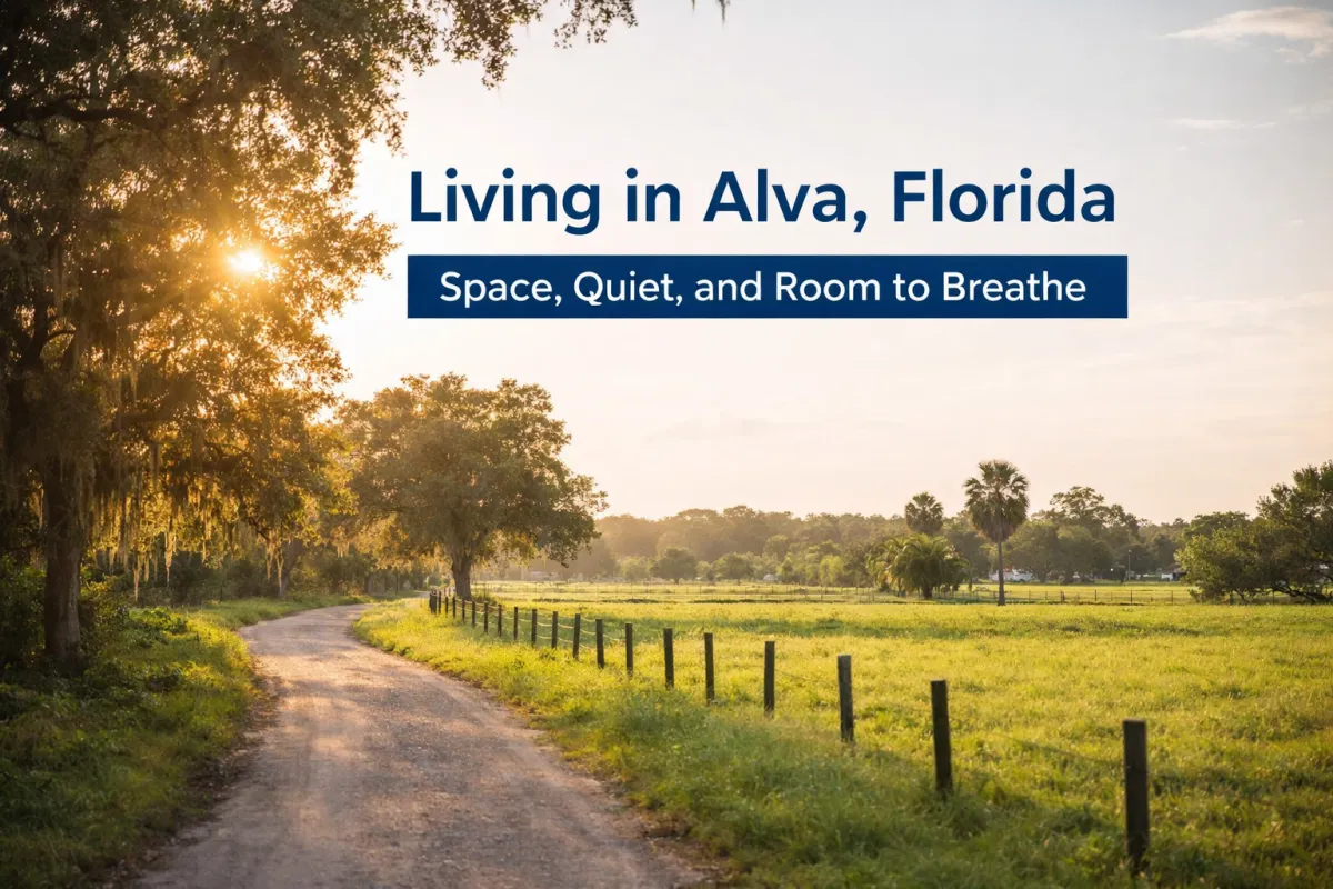 Living in Alva, FL country road