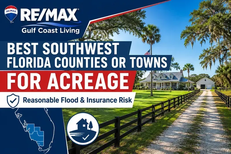 Best Southwest Florida Counties or Towns for Acquiring Larger Parcels Driveway with house at the end