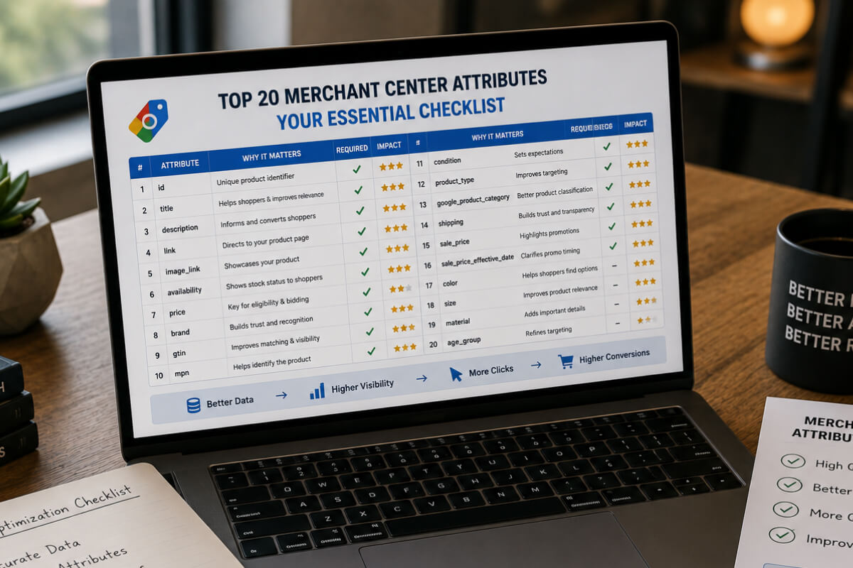 Top 20 Merchant Center Attributes: Your Essential Checklist