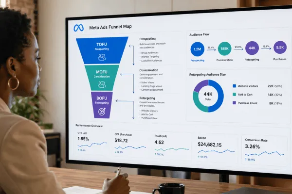Meta Ads Funnel Map: Prospecting to Retargeting