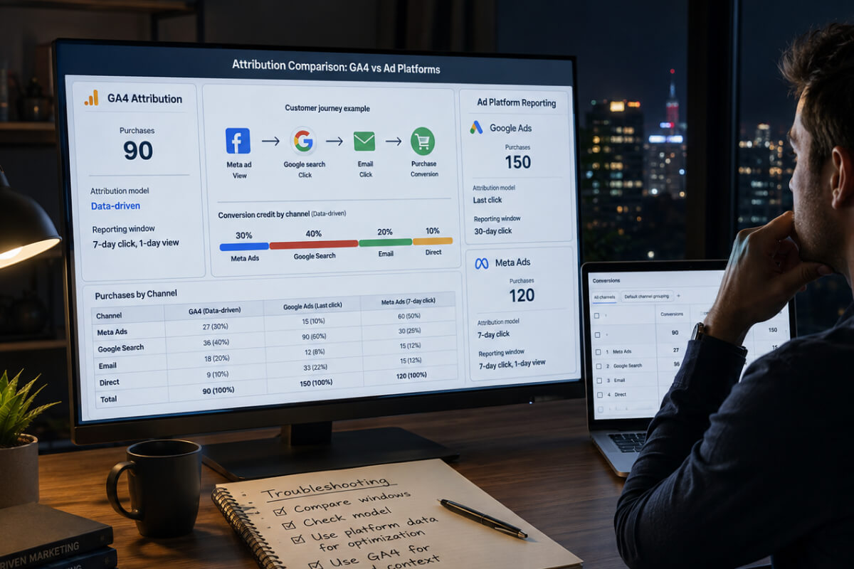 GA4 Attribution Models vs Ad Platform Reporting: Why Your Numbers Don’t Match (and What to Do About It)