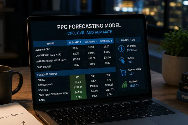 PPC Forecasting Model: CPC, CVR, and AOV Math