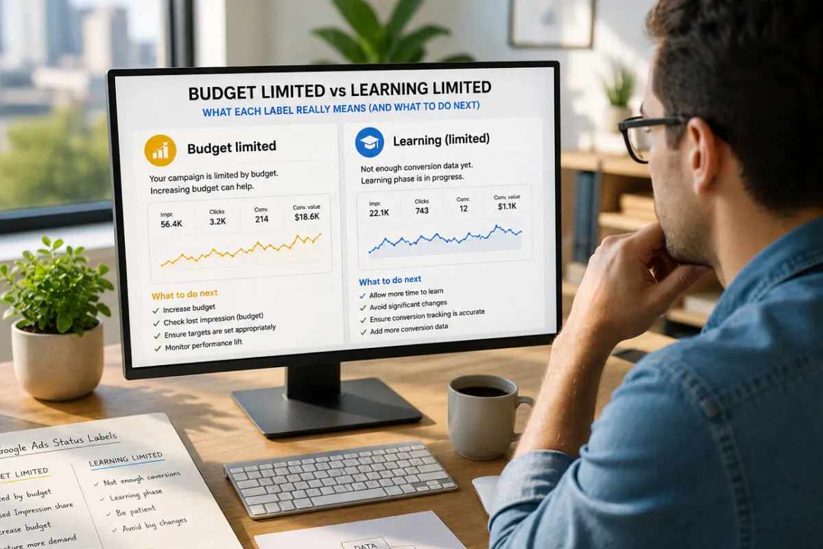 Budget Limited Google Ads vs Learning Limited Status: What Each Label Really Means (and What to Do Next)