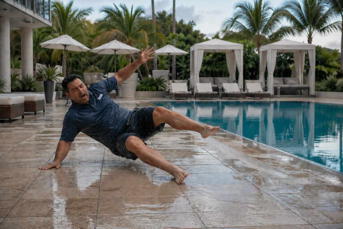 Why Pool Decks Are High-Risk Walking Surfaces (Even When They Look Fine)