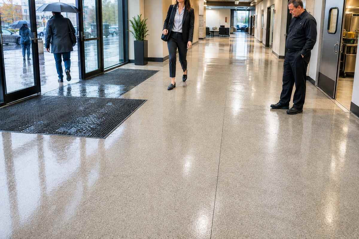 How Moisture Changes Floor Traction in Commercial Facilities