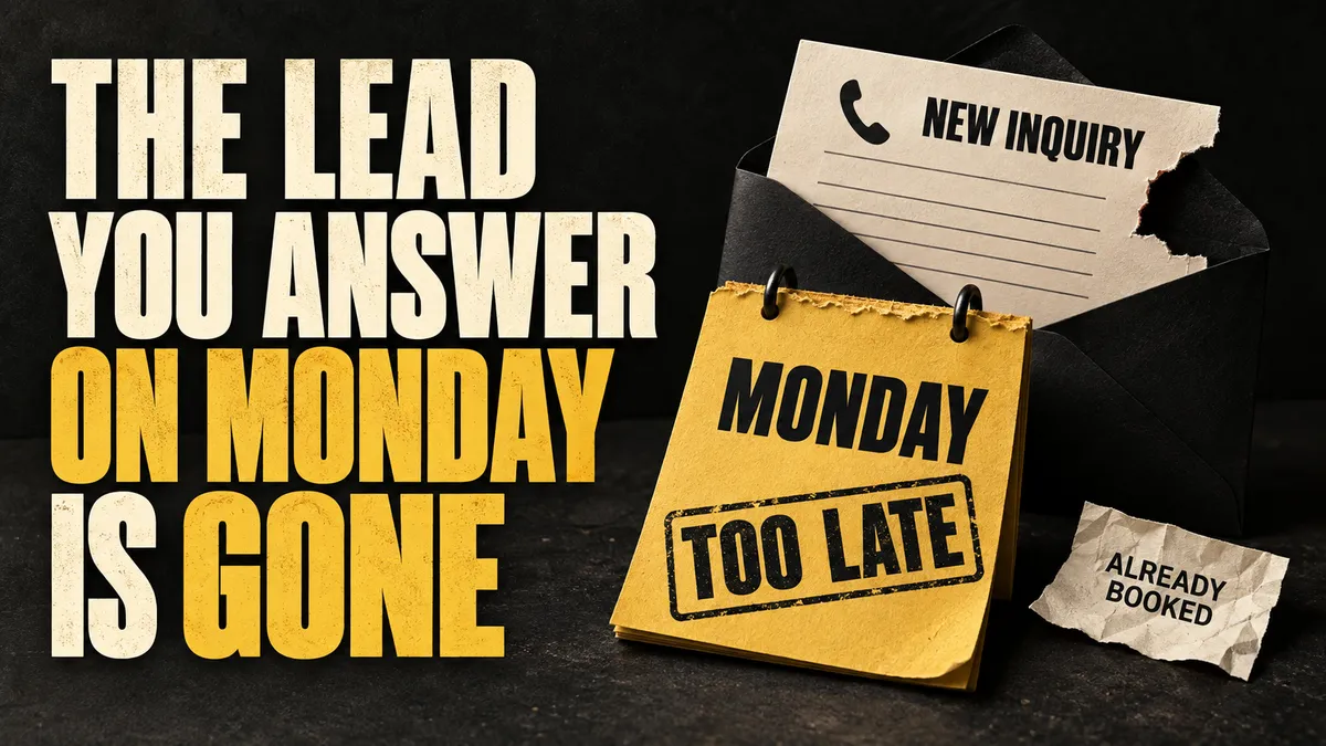 The lead you answer on Monday is gone
