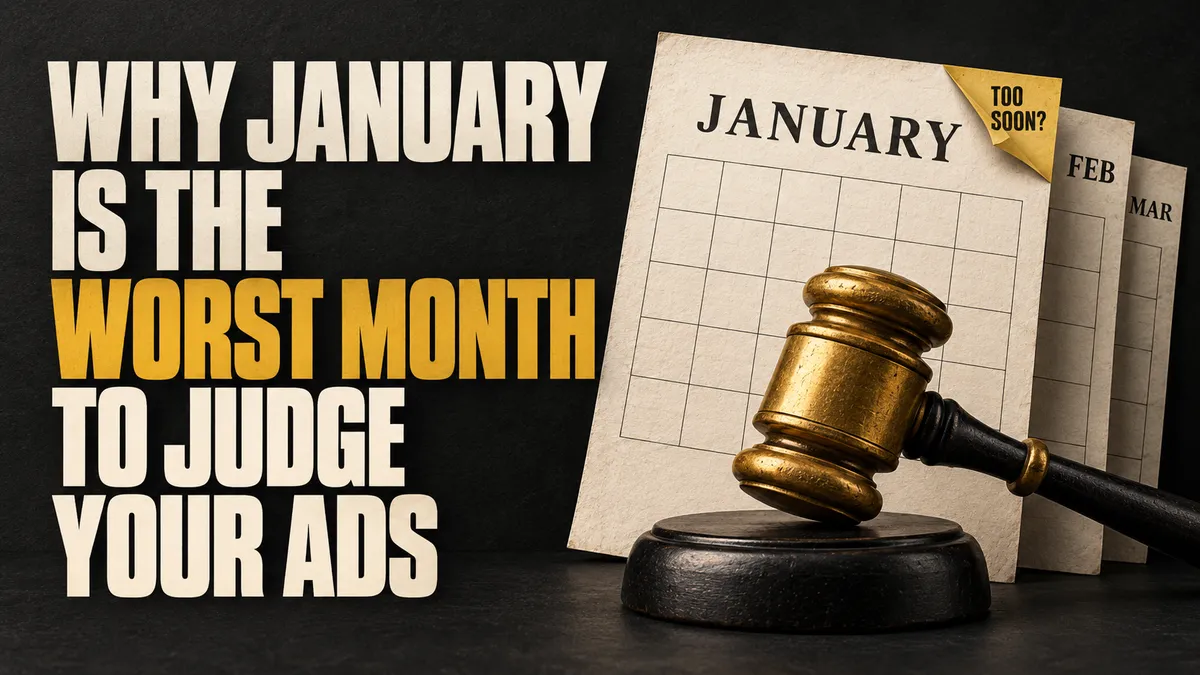 Why January is the worst month to judge your ads