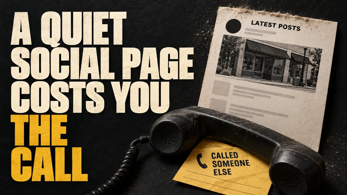 A quiet social page costs you the call