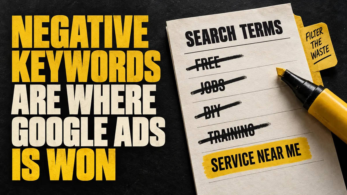 Negative keywords are where Google ads is won