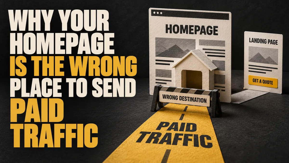 Why your homepage is the wrong place to send paid traffic