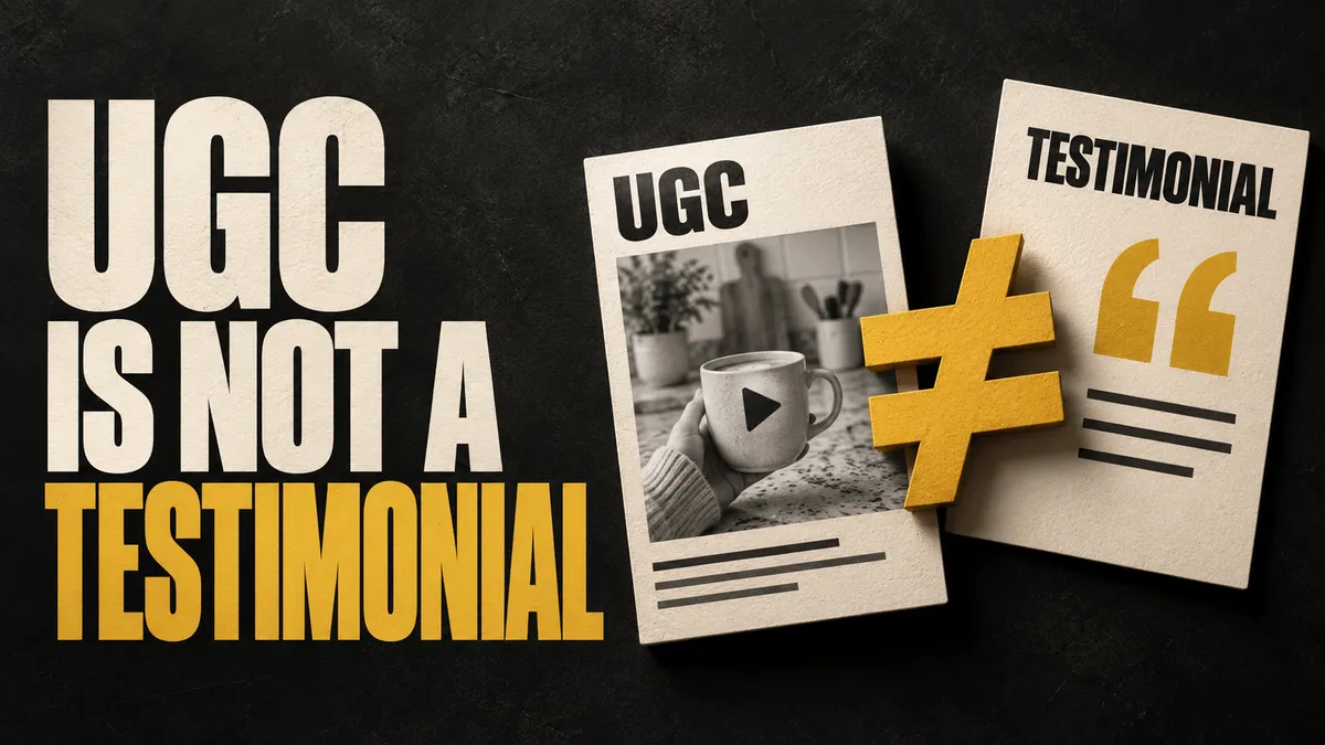 UGC is not a testimonial