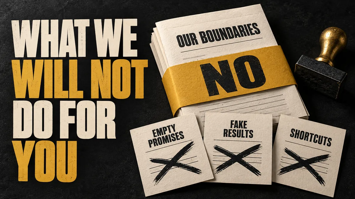 What we will not do for you
