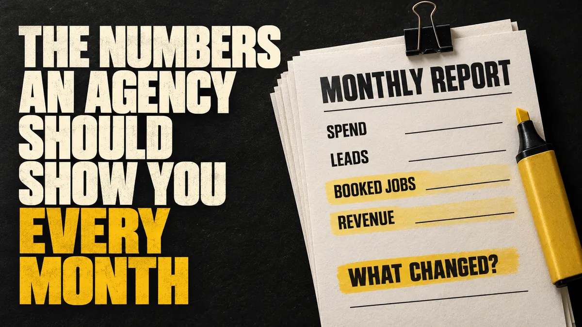 The numbers an agency should show you every month