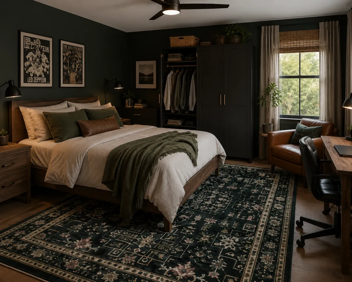 Editorial landscape photograph of a nature-inspired home interior