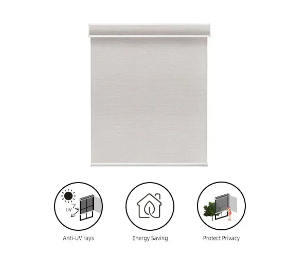 ROLLER BLINDS - Light Filtering Roller Shades 50% Blackout PVC Free Sunscreen