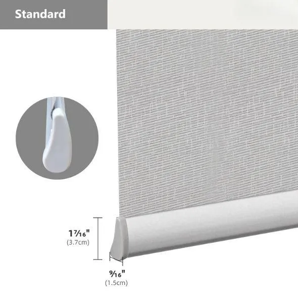 Standard Bottom Bar Roller Shades 100% Blackout Safari