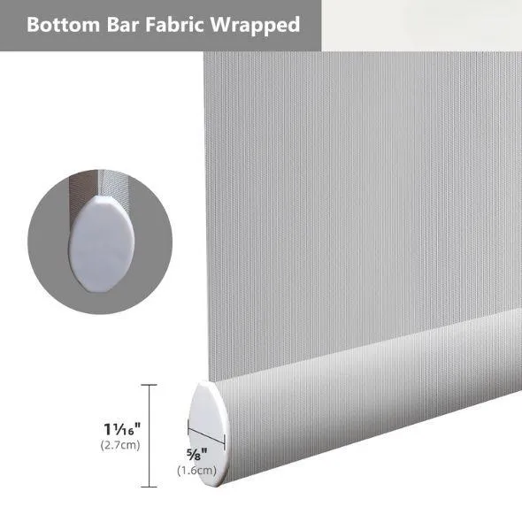 Fabrice Wrapped Bottom Bar Light Filtering Solar Shades 1%/3%/5% Openness Aventus