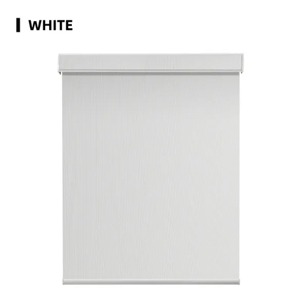 White Fabric Light Filtering Solar Shades 1%/3% Openness Aventus