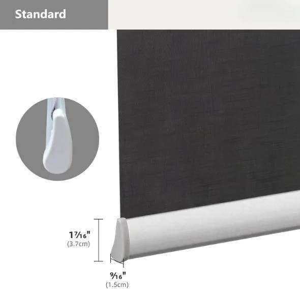 Standard Bottom Bar Standard Valance Light Filtering Roller Shades 60%/70% Blackout Twilight