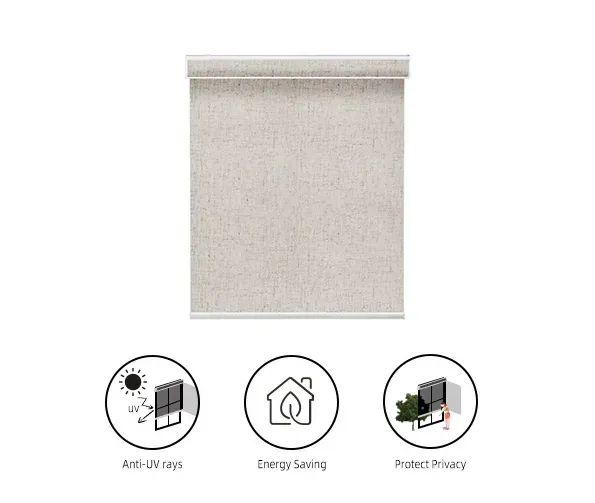 Light Filtering Roller Shades 70% Blackout Linen