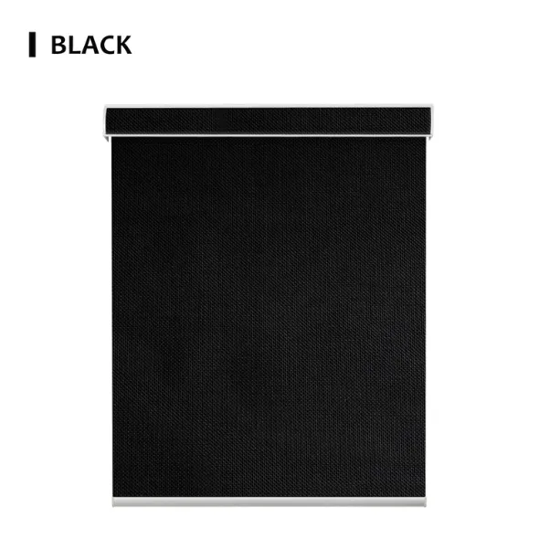 Black Fabric Light Filtering Solar Shades 5% Openness Aventus