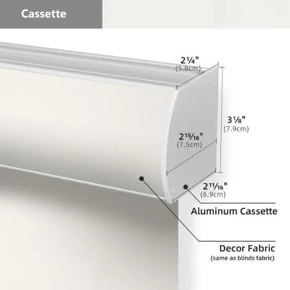 Cassette Valance Roller Shades 100% Blackout Vinyl 
