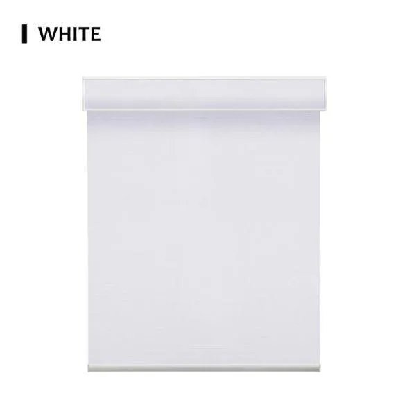 White Fabric Roller Shades 100% Blackout Essential