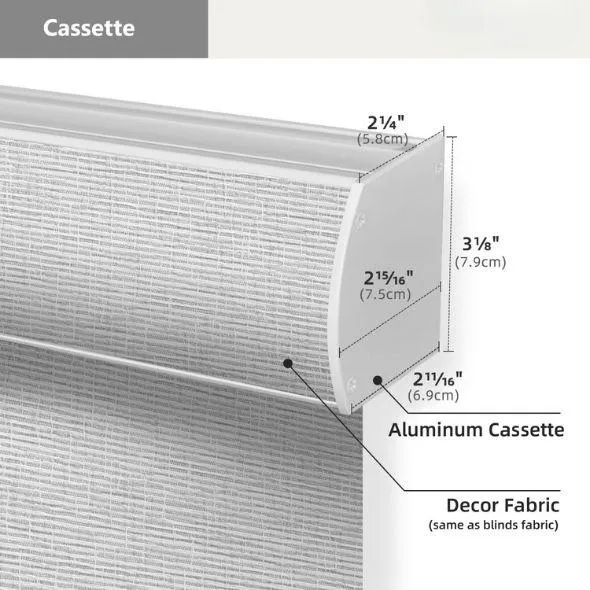 Cassette Valance Roller Shades 100% Blackout Safari