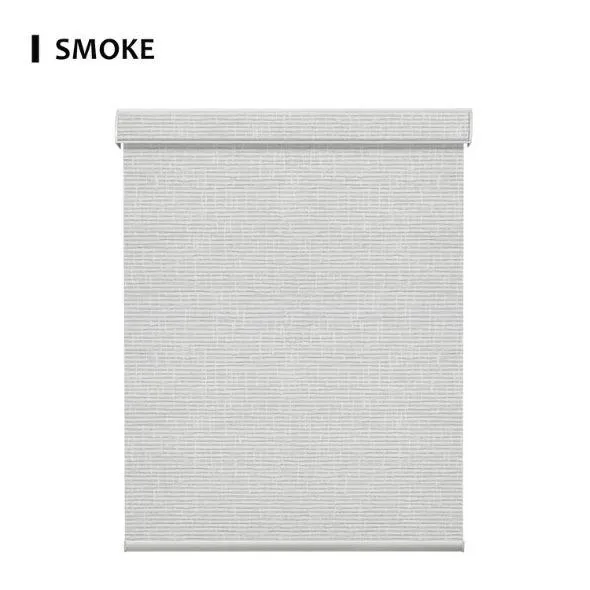 Fabric Smoke Roller Shades 100% Blackout Safari
