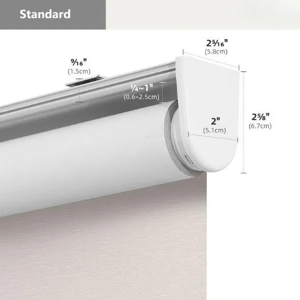 Standard Valance Roller Shades 100% Blackout Essential