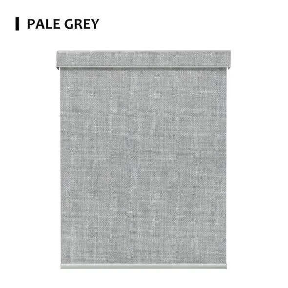 Pale Grey Fabric Roller Shades 100% Blackout Vigor