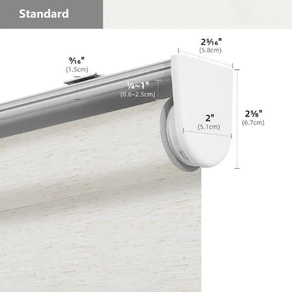 Standard Valance Light Filtering Roller Shades 70% Blackout Linen