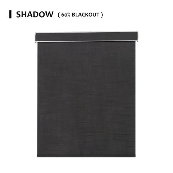Shadow Fabric Light Filtering Roller Shades 60%/70% Blackout Twilight