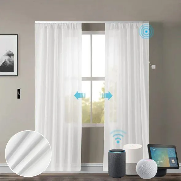 This is a Motorized Drapery Sheer